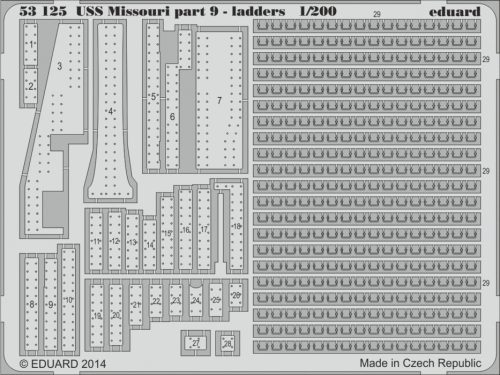 Eduard - USS Missouri part 9-ladders f. Trumpeter