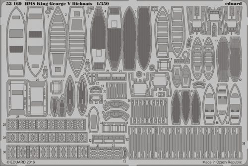 Eduard - HMS King George V lifeboats for Tamiya