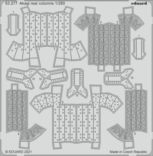 Eduard - Akagi Rear Columns, For Hasegawa