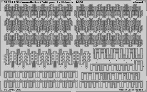 Eduard - USS Constellation CV-64 part 1 - lifeboats 1/350