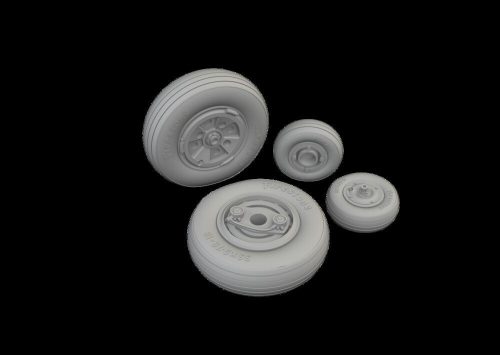 Eduard Accessories - Gannet wheels  AIRFIX