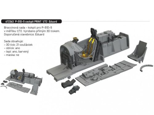 Eduard - P-51D-5 cockpit PRINT 1/72 recommended for EDUARD