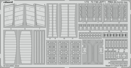 Eduard - PBM-5A bomb bay 1/72 ACADEMY