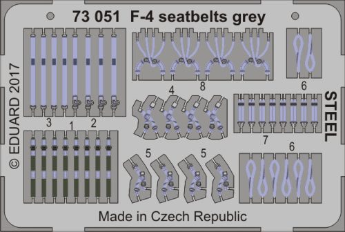 Eduard - F-4 seatbelts grey STEEL