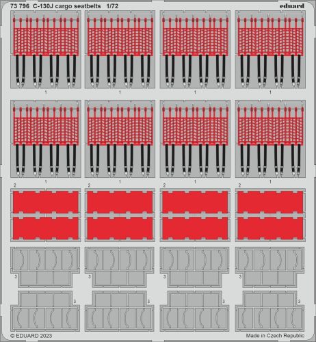 Eduard - C-130J cargo seatbelts 1/72 ZVEZDA