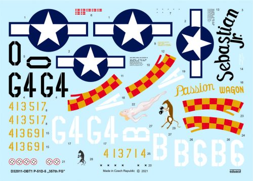 Eduard - P-51D-5 357th FG 1/32 for TAMIYA/REVELL