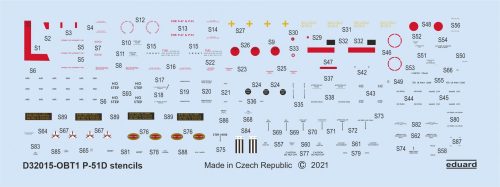 Eduard - P-51D Stencils For Revell/Tamiya