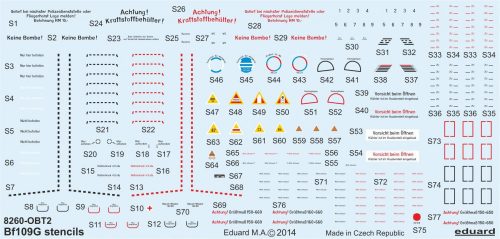 Eduard - Bf 109G stencils for Eduard