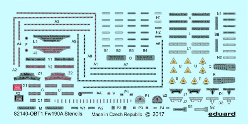 Eduard - Fw 190 A stencils for Eduard