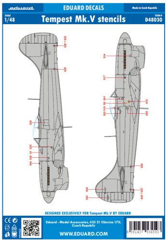 Eduard - Tempest Mk.V stencils for Eduard