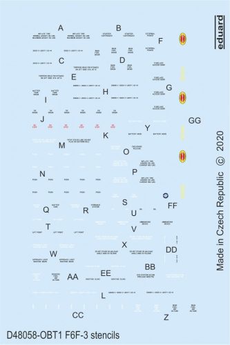 Eduard - F6F-3 stencils for Eduard