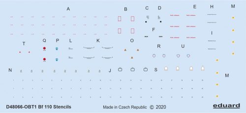 Eduard - Bf 110 stencils for Eduard