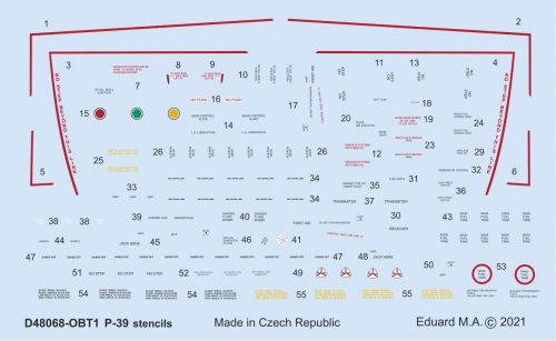 Eduard - P-39 stencils for Eduard