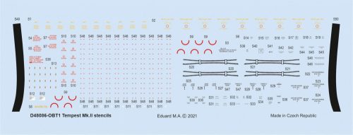 Eduard - Tempest Mk.II stencils for EDUARD/SPECIAL HOBBY