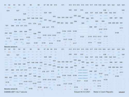 Eduard - Su-7 stencils for OEZ/SMR