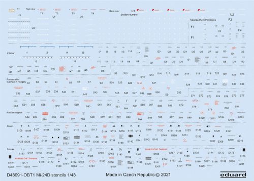 Eduard - Mi-24D stencils for ZVEZDA