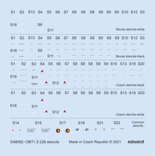 Eduard - Z-226 stencils for EDUARD