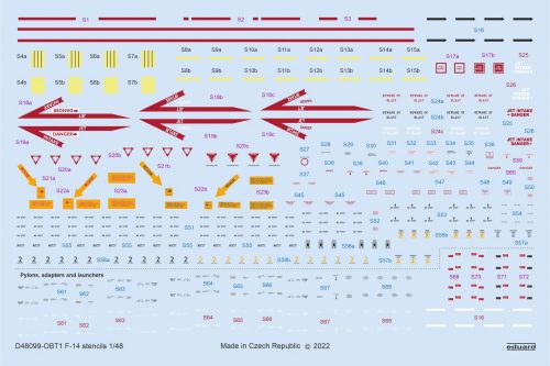 Eduard - F-14 Stencils For Tamiya