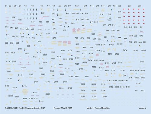 Eduard - Su-25 Russian stencils 1/48 ZVEZDA