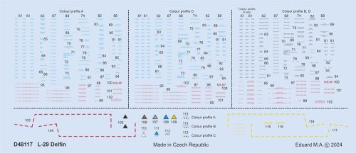 Eduard - L-29 stencils 1/48