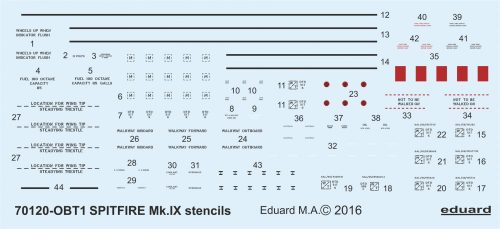 Eduard - Spitfire Mk.IX stencils for Eduard