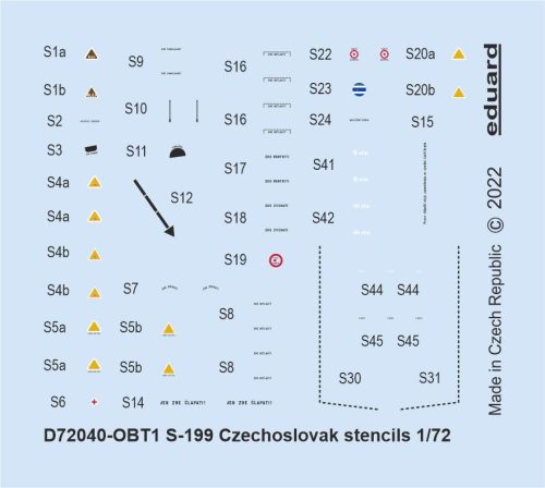 Eduard - S-199 Czechoslovak Stencils