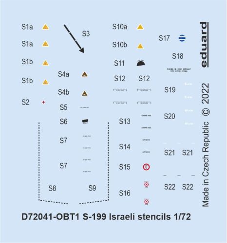 Eduard - S-199 Israeli Stencils