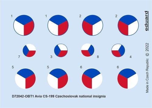 Eduard - CS-199 Czechoslovak national insignia 1/72