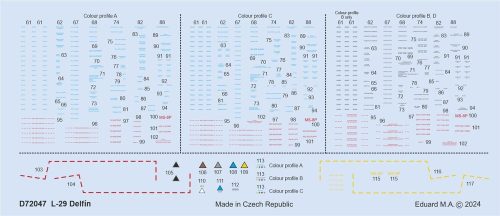 Eduard - L-29 stencils 1/72