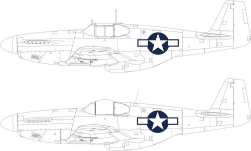 Eduard Accessories - P-51B/C US national insignia  EDUARD