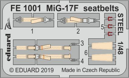 Eduard - MiG-17F seatbelts STEEL for Hobby Boss