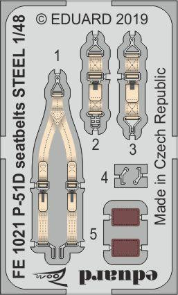 Eduard - P-51D seatbelts STEEL for Eduard