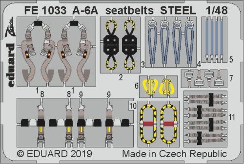 Eduard - A-6A seatbelts STEEL for Hobby Boss