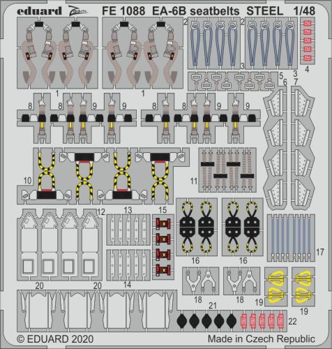 Eduard - EA-6B seatbelts STEEL for Kinetic