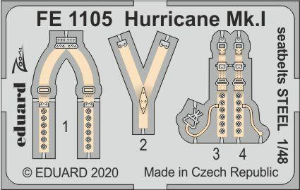 Eduard - Hurricane Mk.I seatbelts STEEL for Airfix