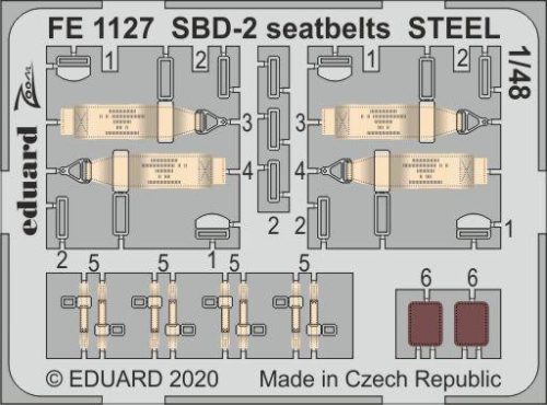 Eduard - SBD-2 seatbelts STEEL for Academy