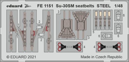 Eduard - Su-30SM seatbelts STEEL for KITTY HAWK