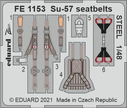 Eduard - Su-57 seatbelts STEEL for ZVEZDA