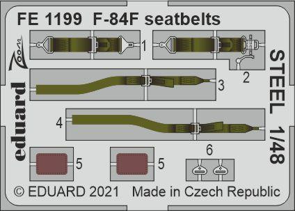 Eduard - F-84F seatbelts STEEL 1/48 for KINETIC