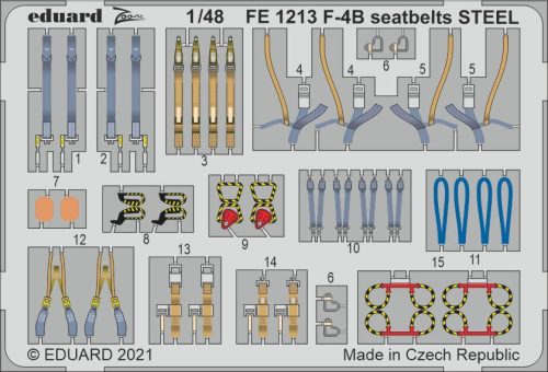 Eduard - F-4B Seatbelts Steel 1/48 For Tamiya