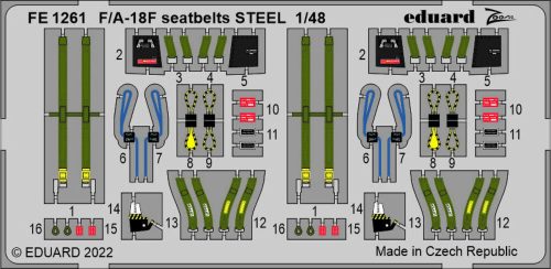 Eduard - F/A-18F seatbelts STEEL for HOBBY BOSS