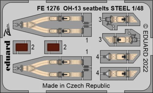 Eduard - OH-13 seatbelts STEEL 1/48