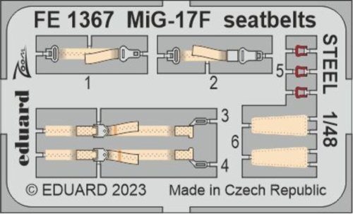 Eduard - MiG-17F seatbelts STEEL 1/48 AMMO