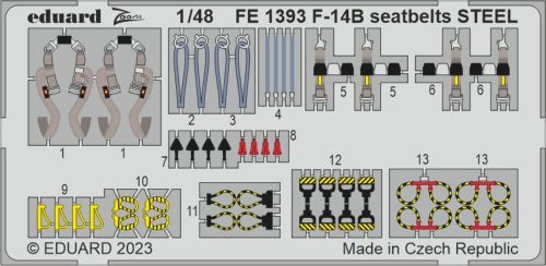 Eduard - F-14B seatbelts STEEL 1/48 GREAT WALL HOBBY