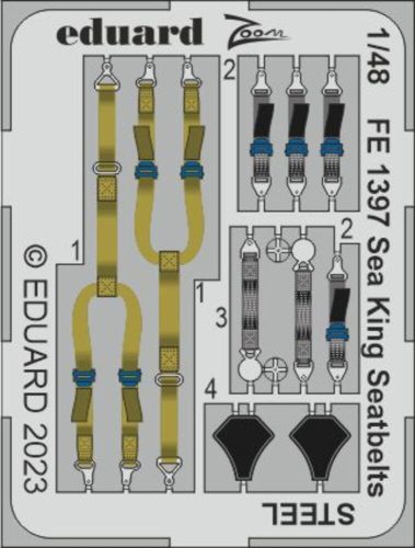 Eduard - Sea King seatbelts STEEL 1/48 AIRFIX