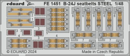 Eduard - B-24J seatbelts STEEL  HOBBY BOSS