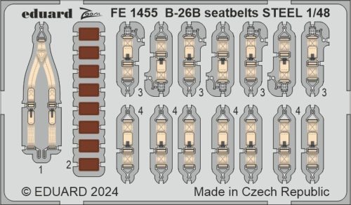 Eduard - B-26B Marauder seatbelts STEEL  ICM