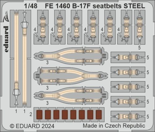 Eduard - B-17F seatbelts STEEL 1/48