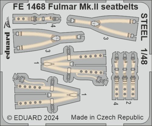 Eduard - Fulmar Mk.II seatbelts STEEL