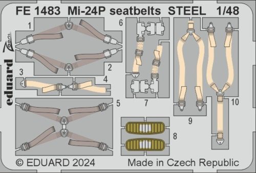 Eduard - Mi-24P seatbelts STEEL